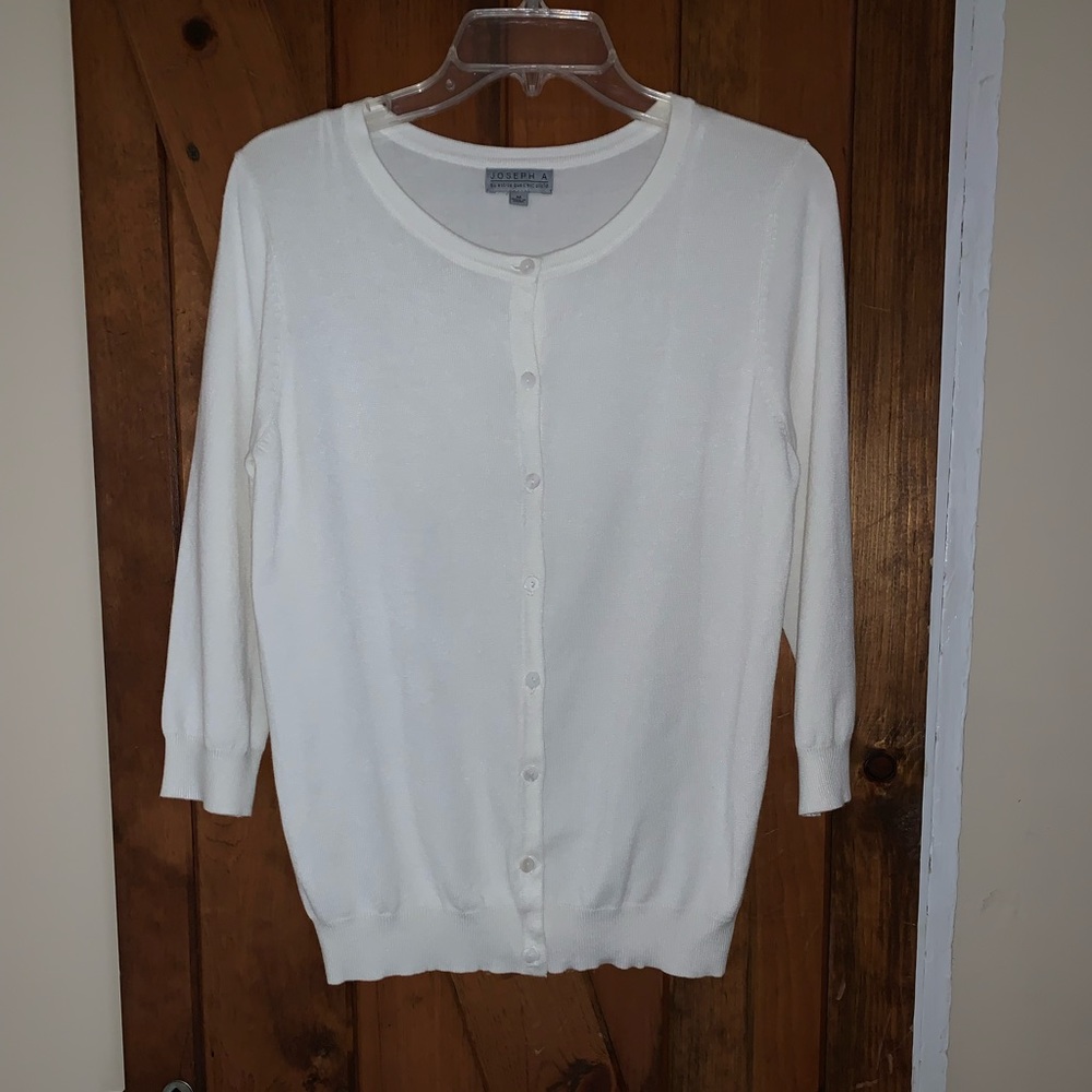 Joseph Allen Cream Button Front Cardigan-Nwot - image 2